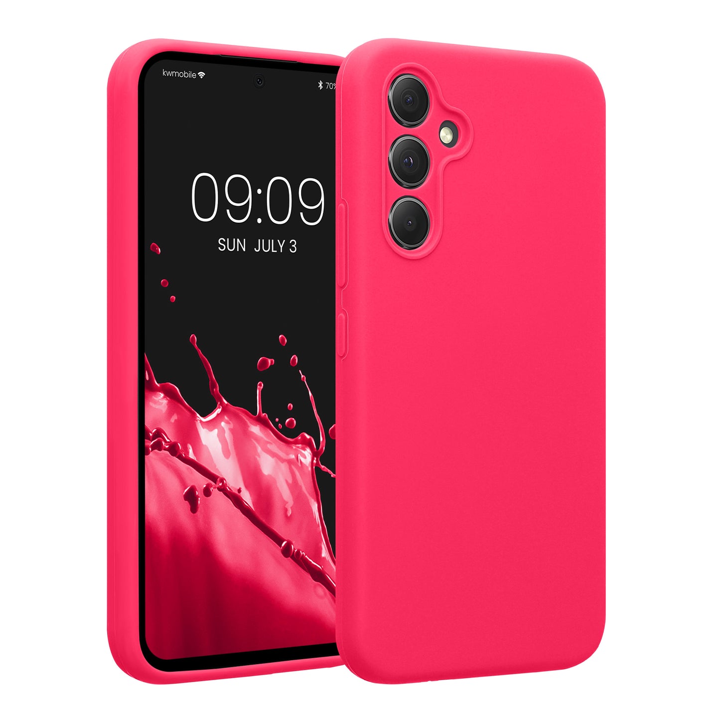 kwmobile Hülle kompatibel mit Samsung Galaxy A54 5G Hülle - A54 Case gummiert - Silikon Handyhülle - Schutzhülle Neon Pink Neon Pink  