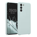 kwmobile Handyhülle kompatibel mit Samsung Galaxy S21 Hülle - gummierte Handy Case aus Silikon in Cool Mint Cool Mint  