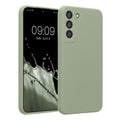 kwmobile Handyhülle kompatibel mit Samsung Galaxy S22 Plus Hülle - gummierte Handy Case aus Silikon in Graugrün Graugrün  