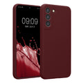 kwmobile Handyhülle kompatibel mit Samsung Galaxy S22 Plus Hülle - gummierte Handy Case aus Silikon in Bordeaux Violett Bordeaux Violett  