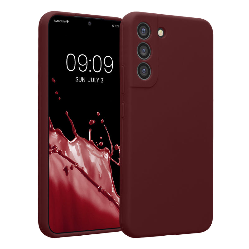 kwmobile Handyhülle kompatibel mit Samsung Galaxy S22 Plus Hülle - gummierte Handy Case aus Silikon in Bordeaux Violett Bordeaux Violett  