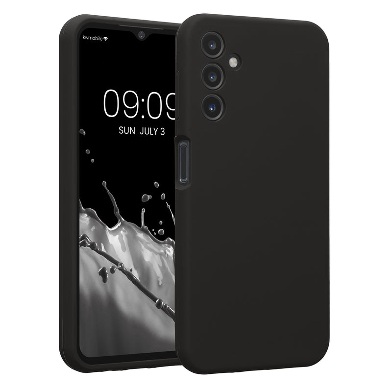 kwmobile Handyhülle kompatibel mit Samsung Galaxy A14 5G Hülle - gummierte Handy Case aus Silikon in Dunkelgrau Dunkelgrau  