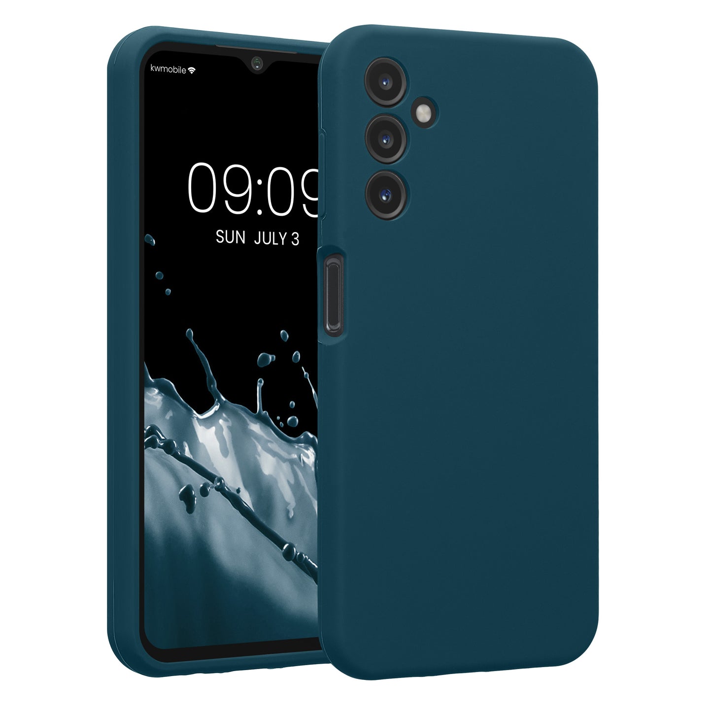 kwmobile Handyhülle kompatibel mit Samsung Galaxy A14 5G Hülle - gummierte Handy Case aus Silikon in Petrol matt Petrol matt  