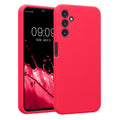 kwmobile Handyhülle kompatibel mit Samsung Galaxy A14 5G Hülle - gummierte Handy Case aus Silikon in Neon Pink Neon Pink  