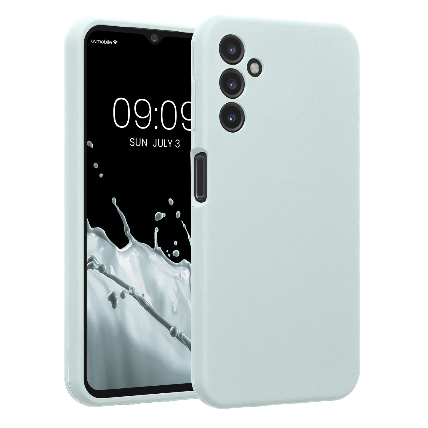 kwmobile Handyhülle kompatibel mit Samsung Galaxy A14 5G Hülle - gummierte Handy Case aus Silikon in Cool Mint Cool Mint  