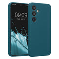 kwmobile Handyhülle kompatibel mit Samsung Galaxy S24 Hülle - gummierte Handy Case aus Silikon in Petrol matt Petrol matt  