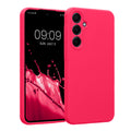kwmobile Handyhülle kompatibel mit Samsung Galaxy A55 5G Hülle - gummierte Handy Case aus Silikon in Neon Pink Neon Pink  