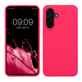 kwmobile Hülle kompatibel mit Samsung Galaxy A56 5G Hülle - Silikon Handy Case - Handyhülle weiche Oberfläche - kabelloses Laden - Neon Pink Neon Pink  