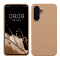 kwmobile Hülle kompatibel mit Samsung Galaxy A56 5G Hülle - Silikon Handy Case - Handyhülle weiche Oberfläche - kabelloses Laden - Cappuccino Cappuccino  