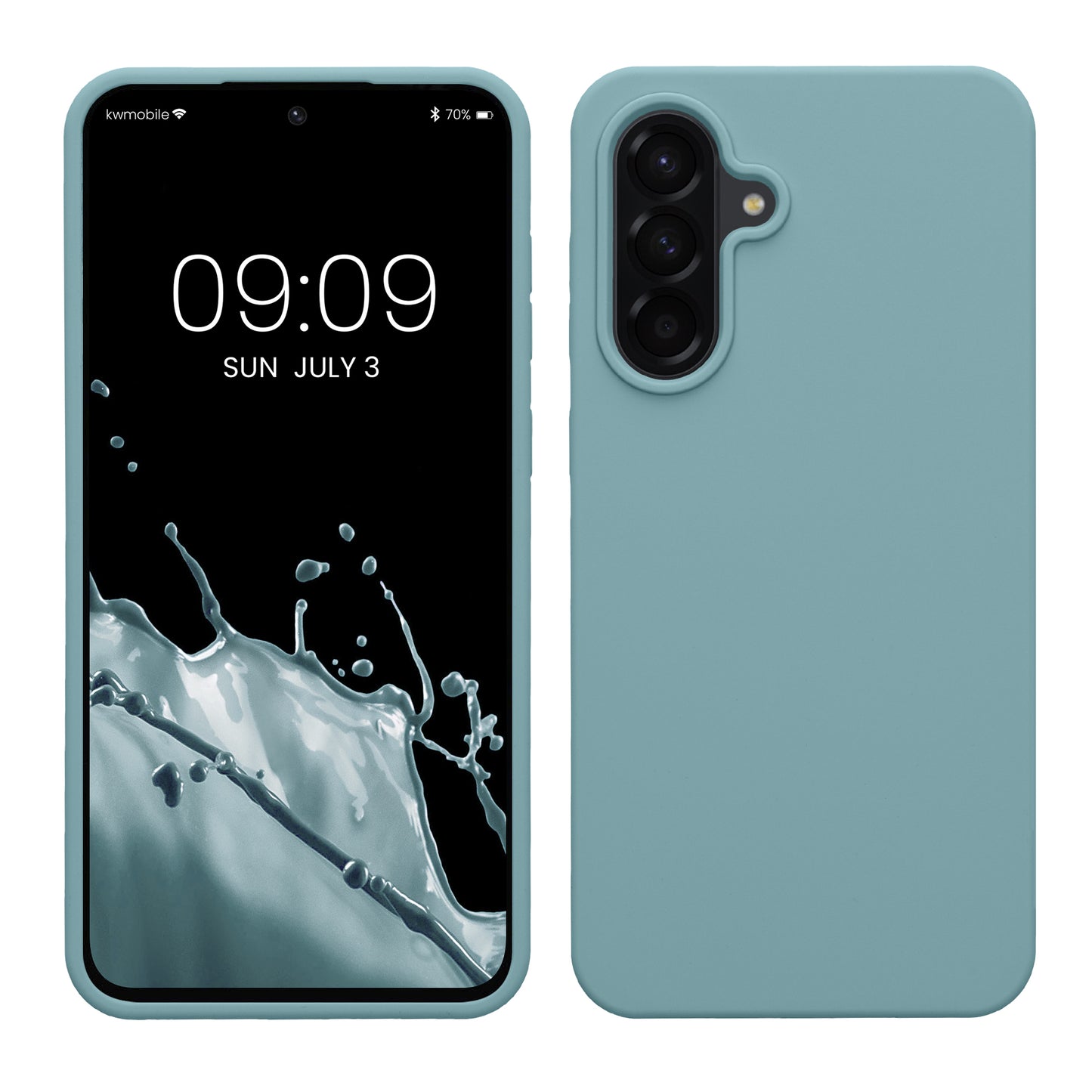 kwmobile Hülle kompatibel mit Samsung Galaxy A56 5G Hülle - Silikon Handy Case - Handyhülle weiche Oberfläche - kabelloses Laden - Antique Stone Antique Stone  