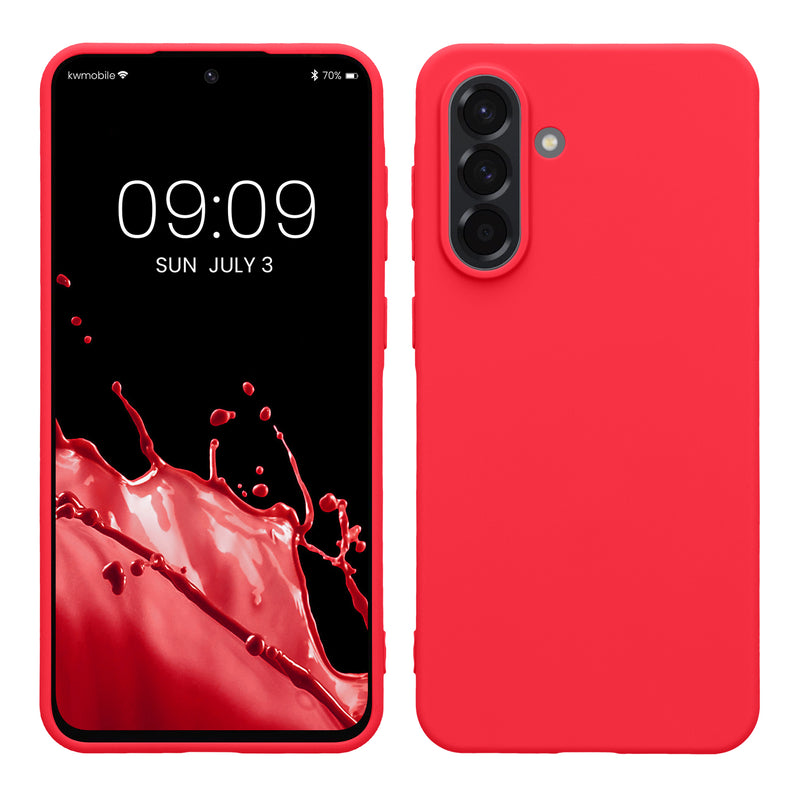 kwmobile Hülle kompatibel mit Samsung Galaxy A56 5G Hülle - weiches TPU Silikon Case - Cover geeignet für kabelloses Laden - Neon Pink Neon Pink  