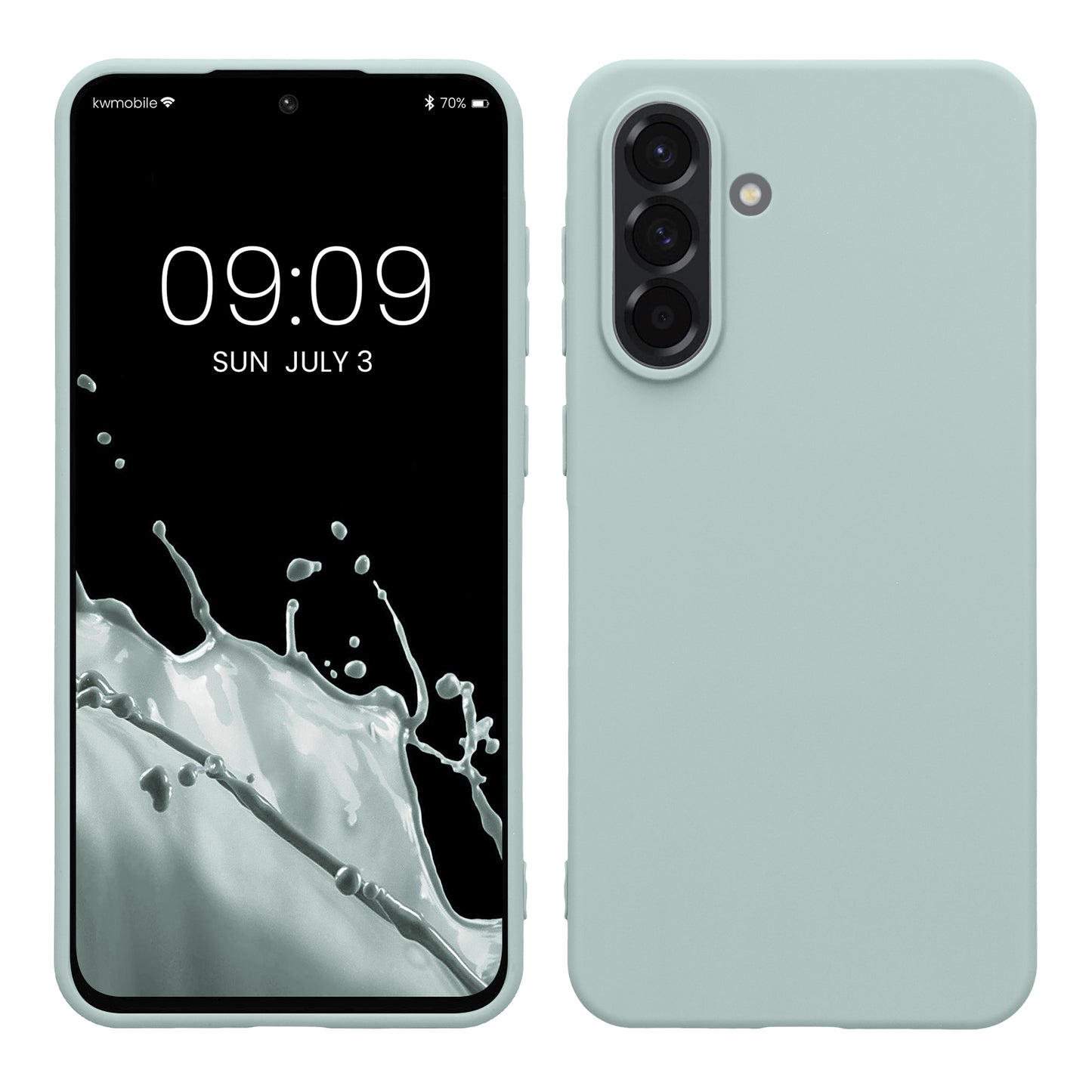 kwmobile Hülle kompatibel mit Samsung Galaxy A56 5G Hülle - weiches TPU Silikon Case - Cover geeignet für kabelloses Laden - Cool Mint Cool Mint  