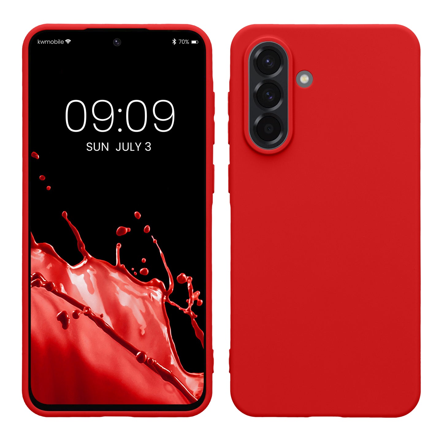 kwmobile Hülle kompatibel mit Samsung Galaxy A56 5G Hülle - weiches TPU Silikon Case - Cover geeignet für kabelloses Laden - Klassisch Rot Klassisch Rot  