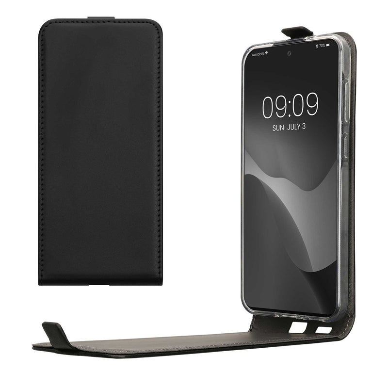 kwmobile Schutzhülle kompatibel mit Samsung Galaxy A56 5G - Hülle Handy - Flip Case Handyhülle Schwarz Schwarz  