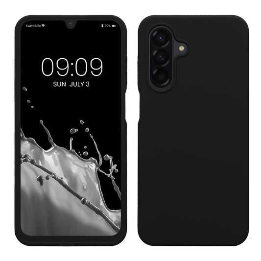 kwmobile Hülle kompatibel mit Samsung Galaxy A26 5G Hülle - Silikon Handy Case - Handyhülle weiche Oberfläche - kabelloses Laden - Schwarz Schwarz  