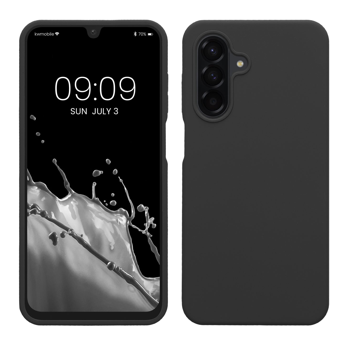 kwmobile Hülle kompatibel mit Samsung Galaxy A26 5G Hülle - Silikon Handy Case - Handyhülle weiche Oberfläche - kabelloses Laden - Dunkelgrau Dunkelgrau  