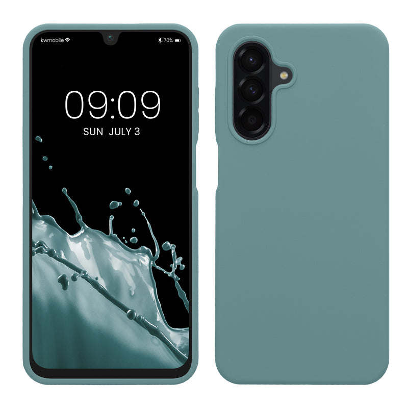 kwmobile Hülle kompatibel mit Samsung Galaxy A26 5G Hülle - Silikon Handy Case - Handyhülle weiche Oberfläche - kabelloses Laden - Arctic Night Arctic Night  