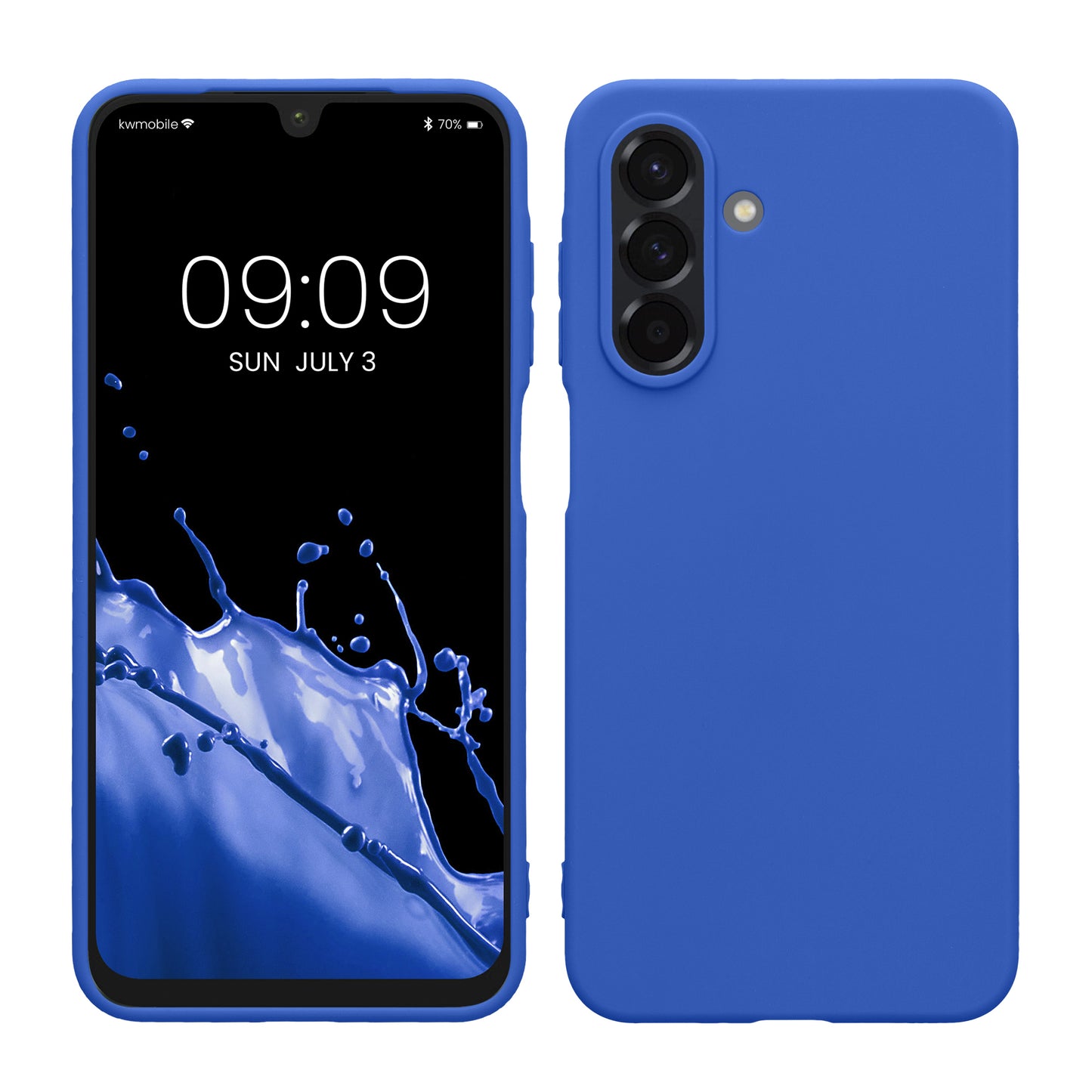 kwmobile Hülle kompatibel mit Samsung Galaxy A26 5G Hülle - weiches TPU Silikon Case - Cover geeignet für kabelloses Laden - Baltik Blau Baltik Blau  