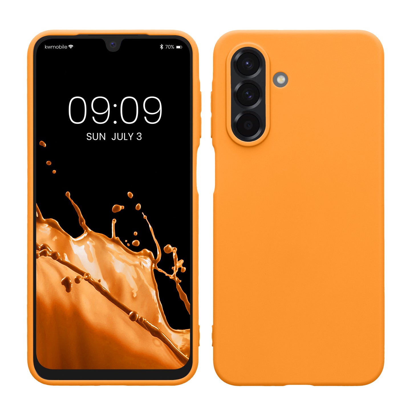 kwmobile Hülle kompatibel mit Samsung Galaxy A26 5G Hülle - weiches TPU Silikon Case - Cover geeignet für kabelloses Laden - Fruity Orange Fruity Orange  