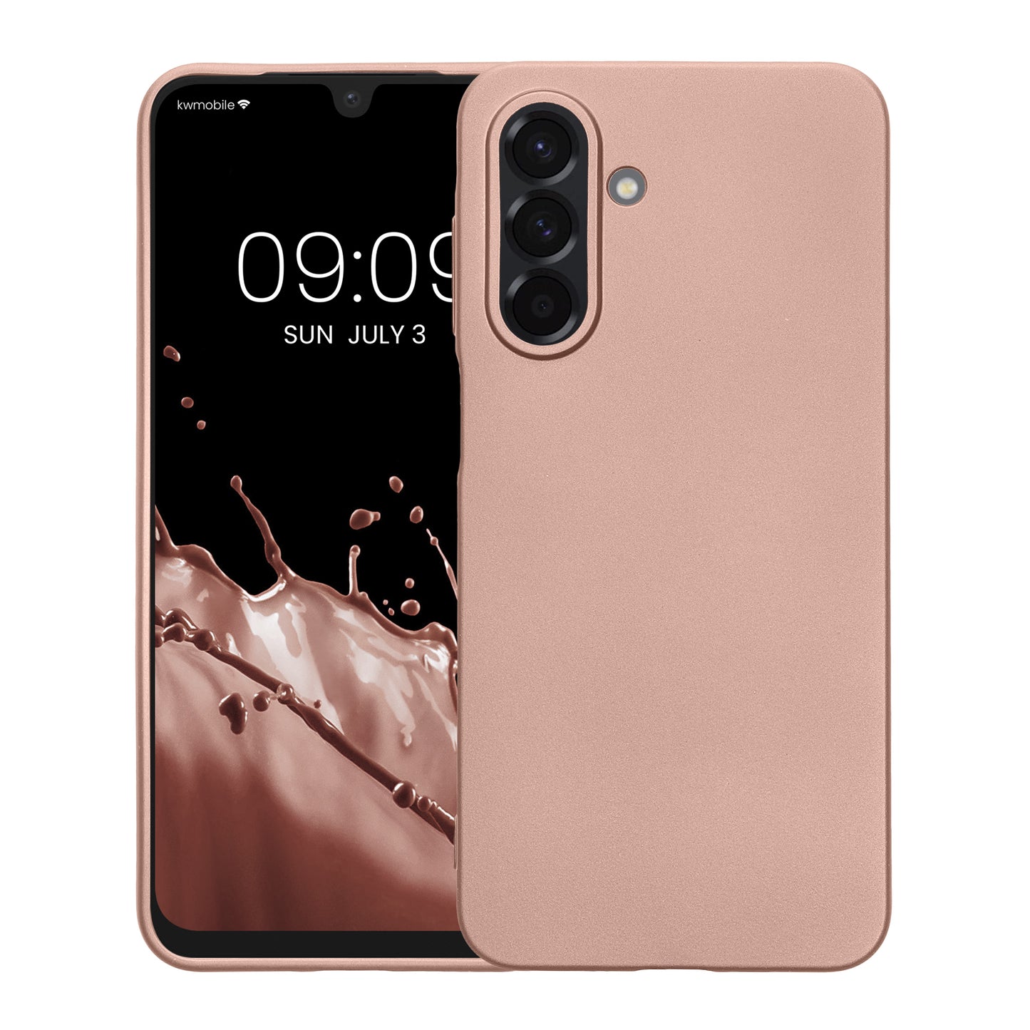 kwmobile Handyhülle für Samsung Galaxy A26 5G Hülle - Silikon Case metallisch schimmernd - Schutzhülle Cover