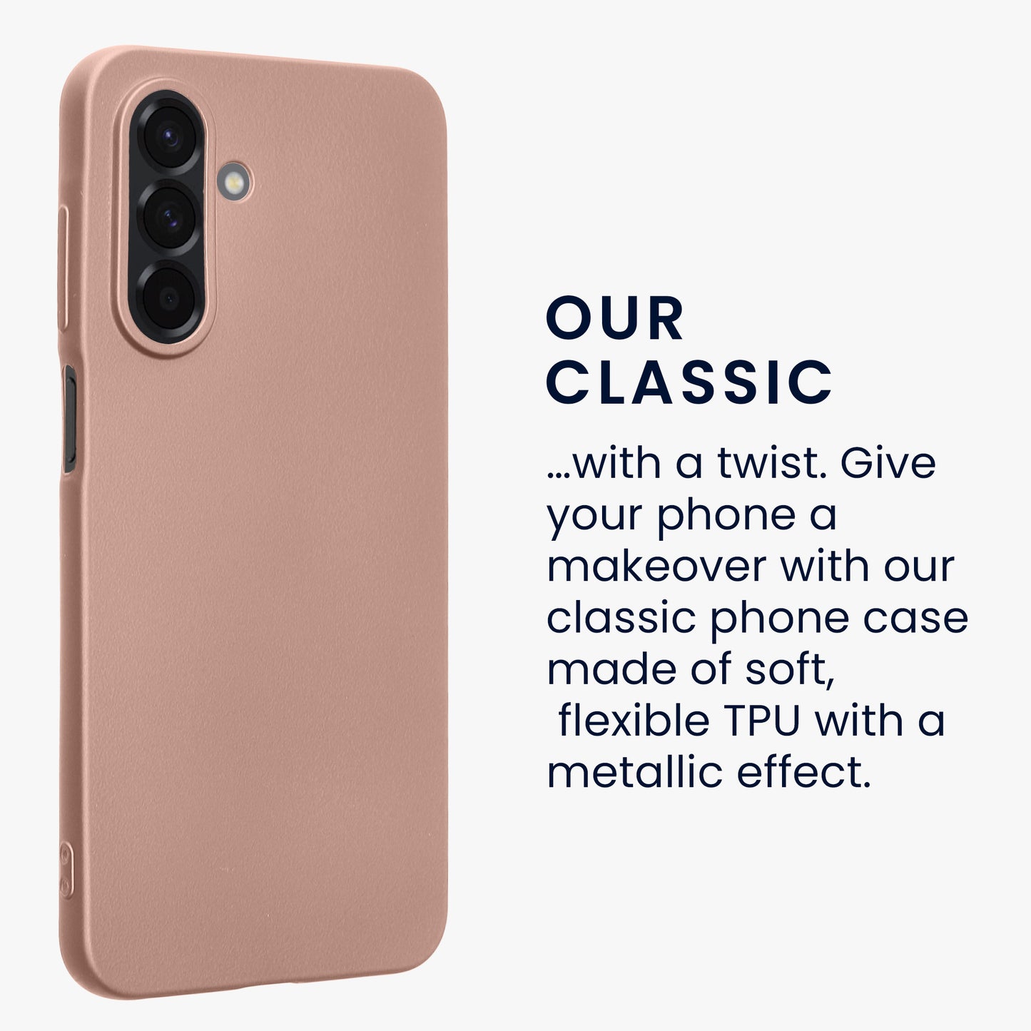 kwmobile Handyhülle für Samsung Galaxy A26 5G Hülle - Silikon Case metallisch schimmernd - Schutzhülle Cover