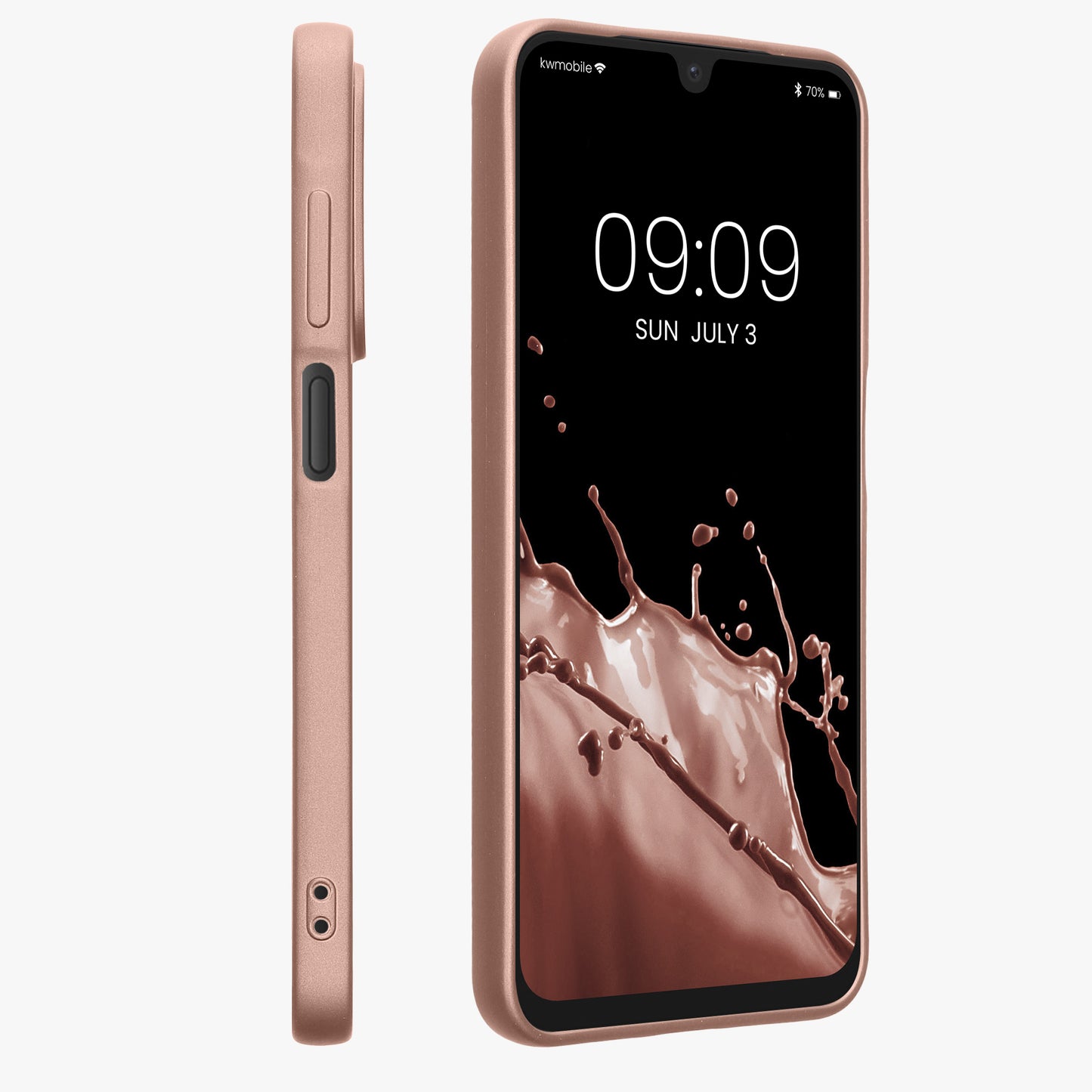 kwmobile Handyhülle für Samsung Galaxy A26 5G Hülle - Silikon Case metallisch schimmernd - Schutzhülle Cover