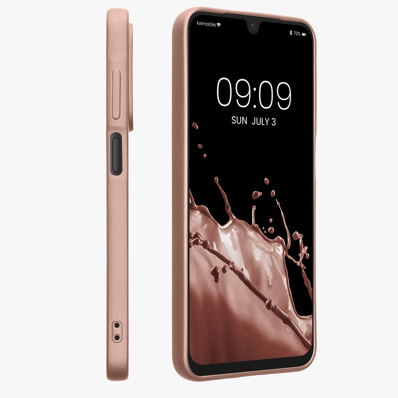 kwmobile Handyhülle für Samsung Galaxy A26 5G Hülle - Silikon Case metallisch schimmernd - Schutzhülle Cover