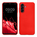 kwmobile Case kompatibel mit Samsung Galaxy A26 5G Hülle - Schutzhülle aus Silikon metallisch schimmernd - Handyhülle Metallic Dunkelrot Metallic Dunkelrot  