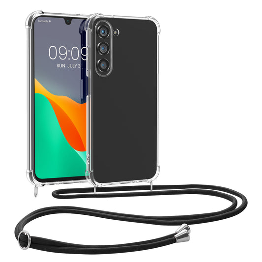 kwmobile Necklace Case kompatibel mit Samsung Galaxy A26 5G Hülle - Silikon Cover mit Handykette - Band Handyhülle Transparent Transparent  