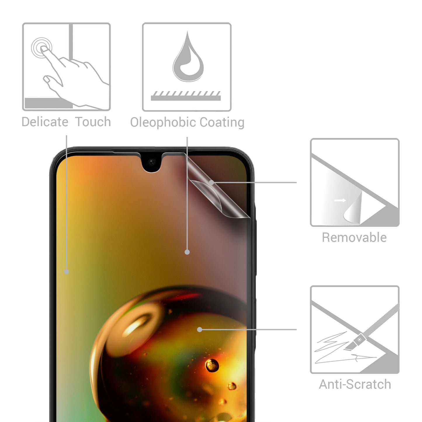 3x Displayschutzfolie matt kompatibel mit Samsung Galaxy A26 5G