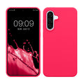 kwmobile Hülle kompatibel mit Samsung Galaxy A36 5G Hülle - Silikon Handy Case - Handyhülle weiche Oberfläche - kabelloses Laden - Neon Pink Neon Pink  