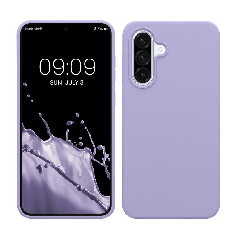 kwmobile Hülle kompatibel mit Samsung Galaxy A36 5G Hülle - Silikon Handy Case - Handyhülle weiche Oberfläche - kabelloses Laden - Lavendel Lavendel  