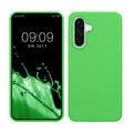 kwmobile Hülle kompatibel mit Samsung Galaxy A36 5G Hülle - Silikon Handy Case - Handyhülle weiche Oberfläche - kabelloses Laden - Limettengrün Limettengrün  