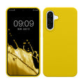 kwmobile Hülle kompatibel mit Samsung Galaxy A36 5G Hülle - Silikon Handy Case - Handyhülle weiche Oberfläche - kabelloses Laden - Strahlend Gelb Strahlend Gelb  