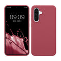 kwmobile Hülle kompatibel mit Samsung Galaxy A36 5G Hülle - Silikon Handy Case - Handyhülle weiche Oberfläche - kabelloses Laden - Dark Rose Dark Rose  