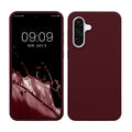 kwmobile Hülle kompatibel mit Samsung Galaxy A36 5G Hülle - Silikon Handy Case - Handyhülle weiche Oberfläche - kabelloses Laden - Bordeaux Violett Bordeaux Violett  