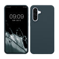 kwmobile Hülle kompatibel mit Samsung Galaxy A36 5G Hülle - Silikon Handy Case - Handyhülle weiche Oberfläche - kabelloses Laden - Dunkler Schiefer Dunkler Schiefer  