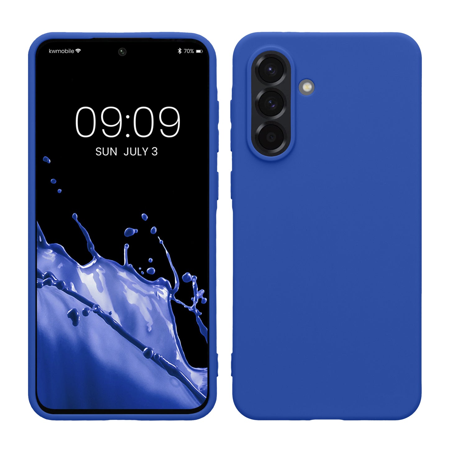 kwmobile Hülle kompatibel mit Samsung Galaxy A36 5G Hülle - weiches TPU Silikon Case - Cover geeignet für kabelloses Laden - Baltik Blau Baltik Blau  