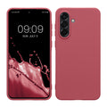 kwmobile Hülle kompatibel mit Samsung Galaxy A36 5G Hülle - weiches TPU Silikon Case - Cover geeignet für kabelloses Laden - Dark Rose Dark Rose  