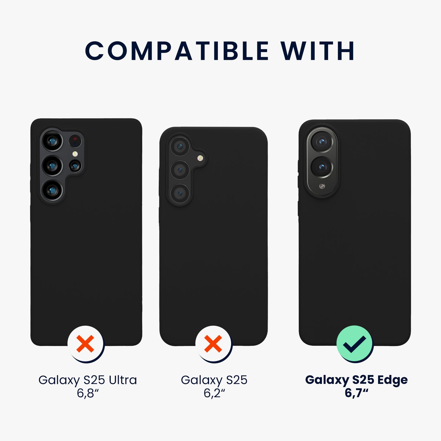 kwmobile Handyhülle für Samsung Galaxy S25 Edge Hülle - Case Silikon - Kabelloses Laden - Schutzhülle Cover