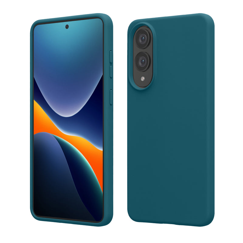 kwmobile Hülle kompatibel mit Samsung Galaxy S25 Edge Hülle - Silikon Handy Case - Handyhülle weiche Oberfläche - kabelloses Laden - Petrol matt Petrol matt  