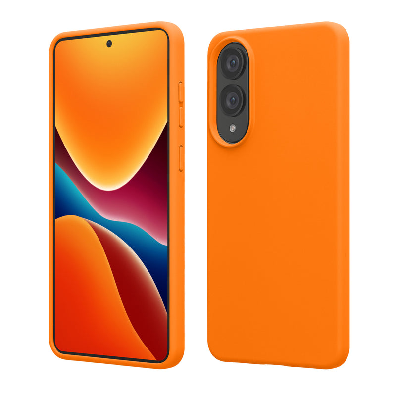 kwmobile Hülle kompatibel mit Samsung Galaxy S25 Edge Hülle - Silikon Handy Case - Handyhülle weiche Oberfläche - kabelloses Laden - Fruity Orange Fruity Orange  