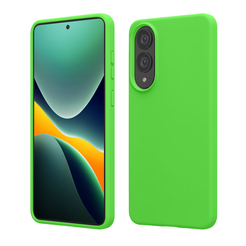 kwmobile Hülle kompatibel mit Samsung Galaxy S25 Edge Hülle - Silikon Handy Case - Handyhülle weiche Oberfläche - kabelloses Laden - Limettengrün Limettengrün  