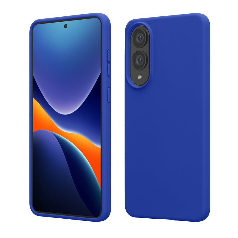 kwmobile Hülle kompatibel mit Samsung Galaxy S25 Edge Hülle - Silikon Handy Case - Handyhülle weiche Oberfläche - kabelloses Laden - Baltik Blau Baltik Blau  