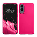 kwmobile Case kompatibel mit Samsung Galaxy S25 Edge Hülle - Schutzhülle aus Silikon metallisch schimmernd - Handyhülle Metallic Pink Metallic Pink  