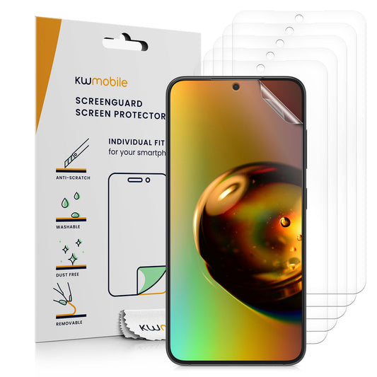 kwmobile 6x Displayschutzfolie kompatibel mit Samsung Galaxy S25 Edge Folie - klare Schutzfolien Set in transparent Transparent  