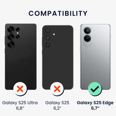 3x Folie kristallklar für Samsung Galaxy S25 Edge - Transparent - Displayschutz