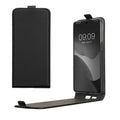 kwmobile Schutzhülle kompatibel mit Samsung Galaxy S25 Edge - Hülle Handy - Flip Case Handyhülle Schwarz Schwarz  