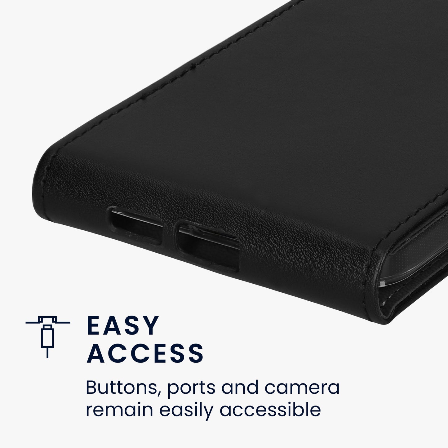 kwmobile Schutzhülle kompatibel mit Samsung Galaxy S25 Edge - Flip Case Handyhülle