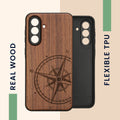 kwmobile Hülle kompatibel mit Samsung Galaxy A56 5G Handy Cover TPU Handyhülle Kompass Vintage